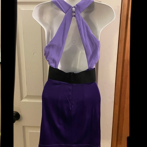 Bebe Color block plunge dress Size XXS Cocktail Dress - Picture 3 of 6